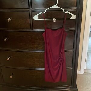 B Darlin fitted adjustable strap mini dress